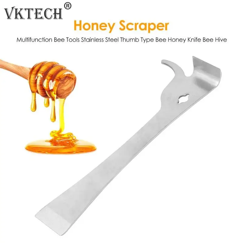 Multi-function Honeycomb Scraper Honey Scraper Stainless Steel Beekeeping Equipment Bee Tools Uncapping Fork Honey Knife