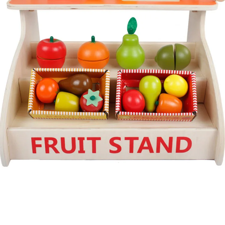 

Model Wooden Children Baby Play House Toys Character Play Velcro Fruit & Vegetable Slicer