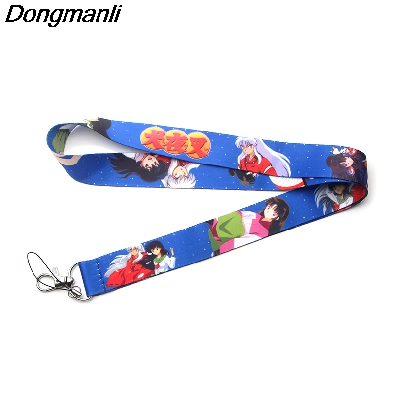 PC195 аниме брелок для ключей Inuyasha Lanyards держатель удостоверения личности ID карта Пропуск Тренажерный зал мобильный телефон USB бейдж держатель ключевой ремень