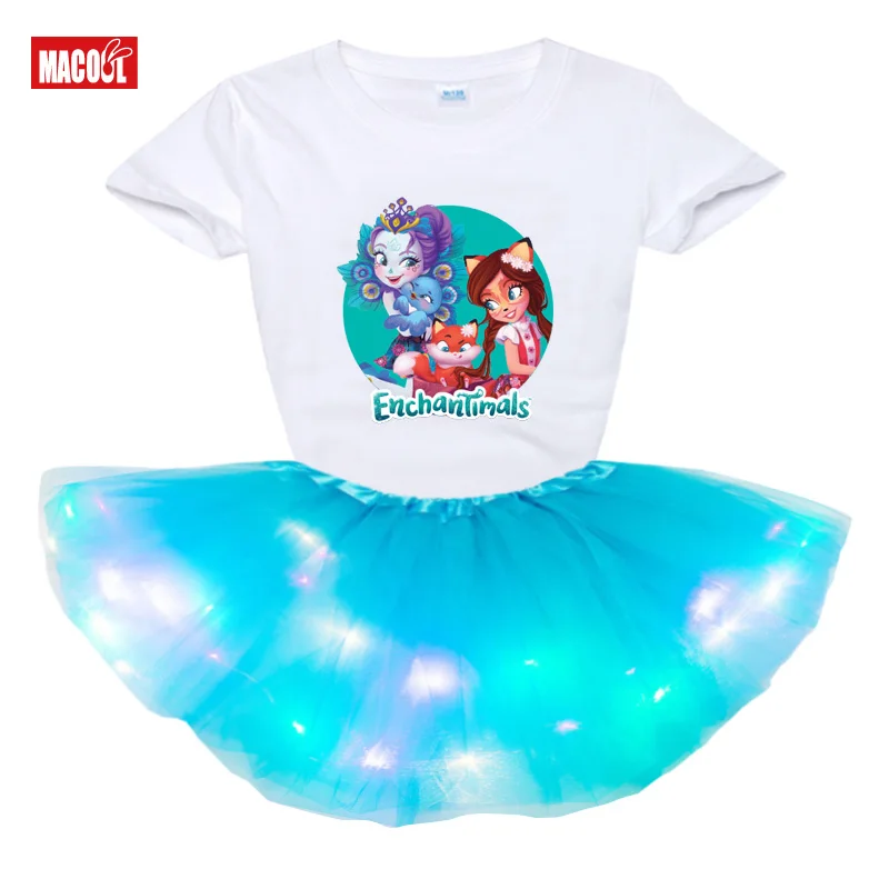 Комплект летней одежды детская одежда для девочек 2 шт. детское платье вечерние