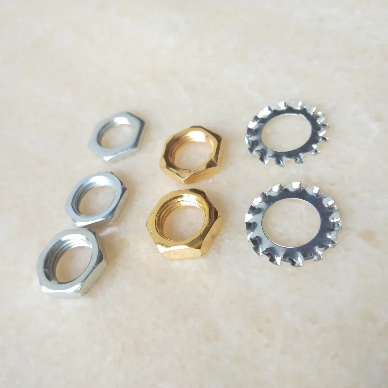 10pcs/lot Carbon steel color Zinc/Golden Nuts pitch 1mm fine teeth hex nut thin flat screw cap NutsFor M6 M8 M10 M12 M14 M16*1mm steel metric fine pitch thread hex thin nuts fine tooth hexagon thin nut zinc white zinc color m7 m8 m9 m10 m12