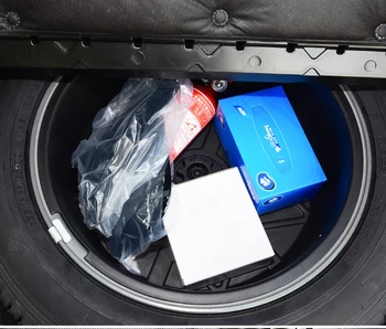 

FIT ForHyundai Tucson 3th 2015 2016 2017 2018 Trunk spare tire compartment box Miscellaneous storage box modification