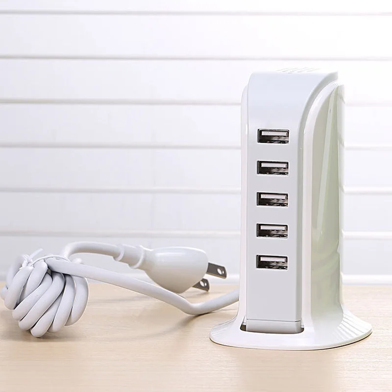 US Plug 30 Вт Высокое качество 5 портов Мульти USB зарядное устройство концентратор Универсальный мобильный телефон зарядная станция Док-станция настольная настенная домашняя зарядка s - Тип штекера: US Plug