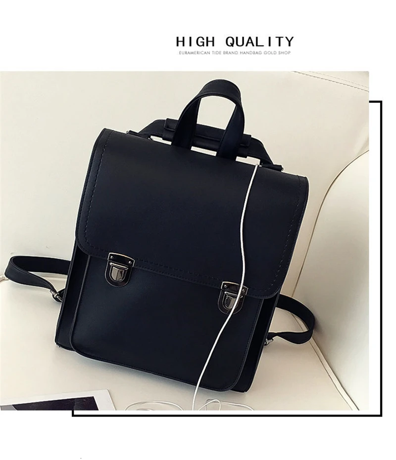 Vadim Women Backpack PU Leather Female Backpacks School Bag for Teenagers Girl New Fashion Ladies Backpack Travel Bags Sac a Dos