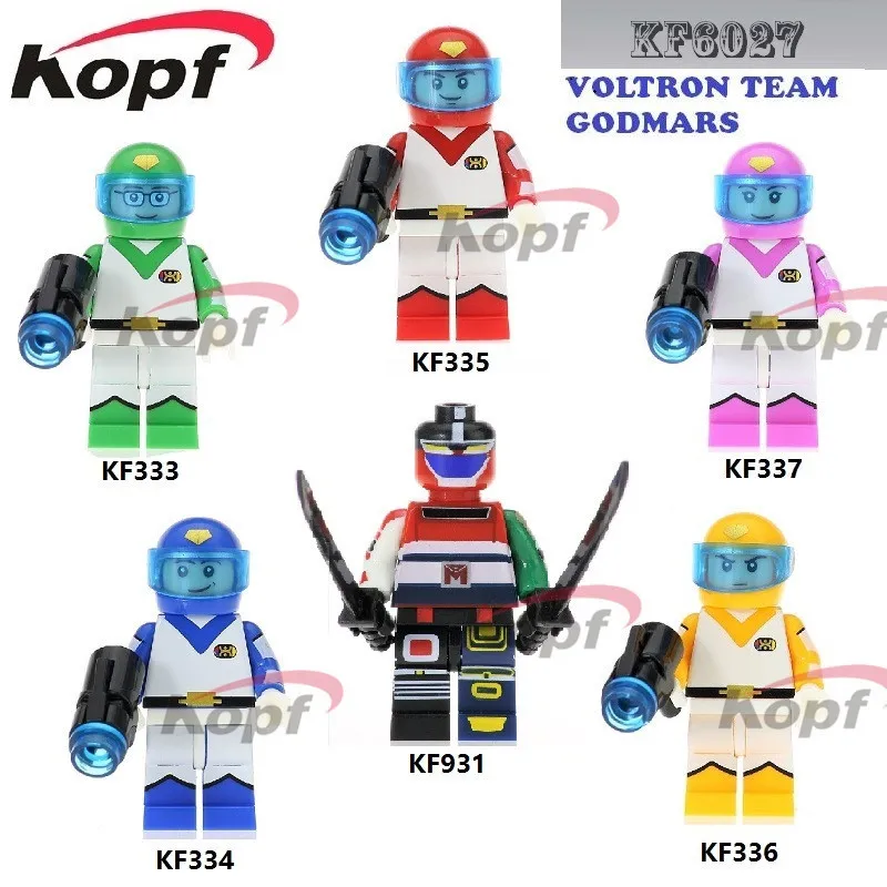 

Super Heroes Voltron Team Godmars Movie Six God Combination Robocop Space Bricks Building Blocks Toys for children KF6027