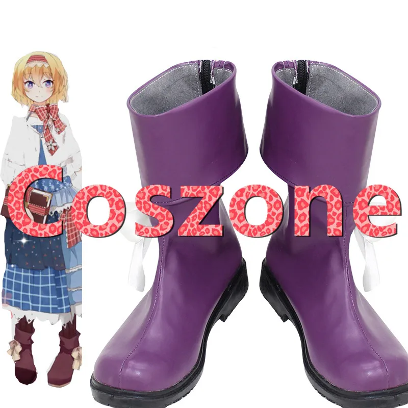 Touhou Project Alice; обувь для костюмированной вечеринки; ботинки для Хэллоуина; карнавальные аксессуары к костюму для Косплей