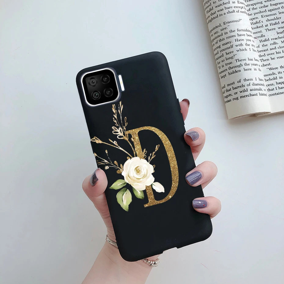 cases for oppo phones For OPPO Reno 4 Lite Case Flowers Letters Soft TPU silicone Back Phone Cover For OPPO Reno4 Lite A93 F17 Pro CPH2119 Case Funda oppo cover