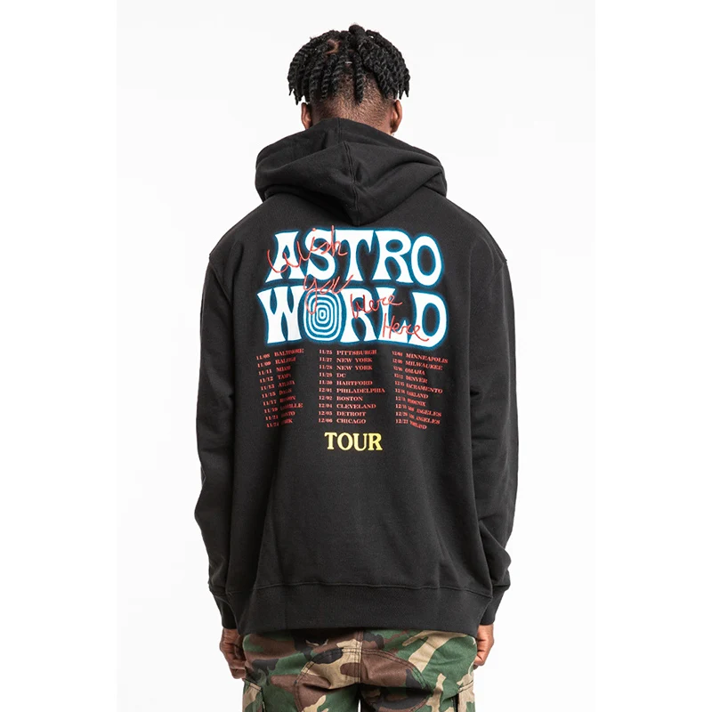 ASTROWORLD вышивка Harajuku странные вещи мужская Толстовка Xxxtentacion уличный сверхразмерный толстовки с капюшоном черный хип хоп