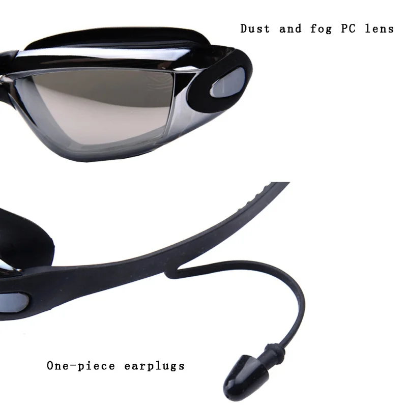 Плавание ming очки для мужчин женщин Высокое разрешение Водонепроницаемый анти-противотуманные очки гальванических объектив очки для шапочка для бассейна камнем интерфейс командной строки(Cli