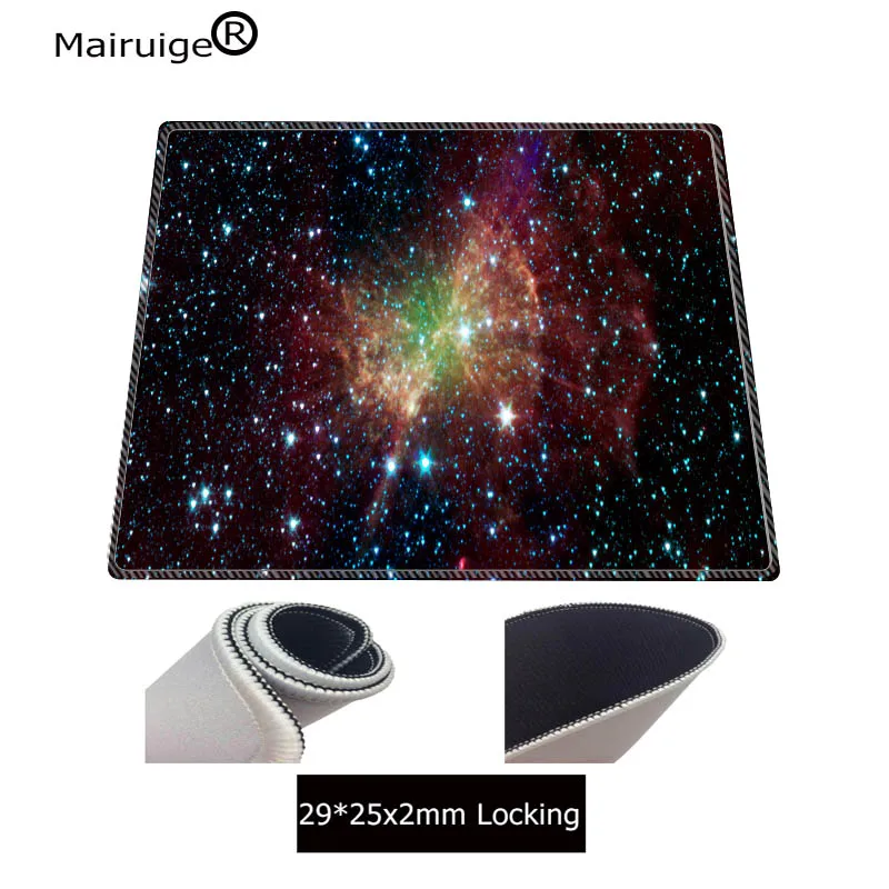  Large Lock Edge Space Colors Blue Purple Stars Gaming Player Desk Laptop Rubber Mouse Mat Large Des