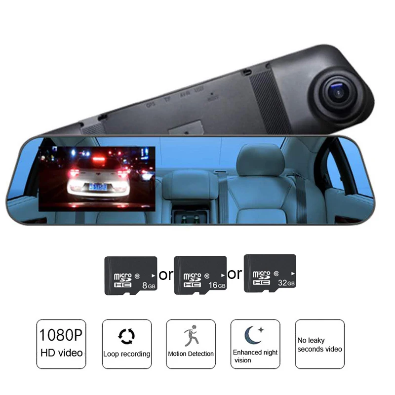 TOSPRA 4 0 &quotАвтомобильный видеорегистратор Камера заднего вида видео Full HD 1080P