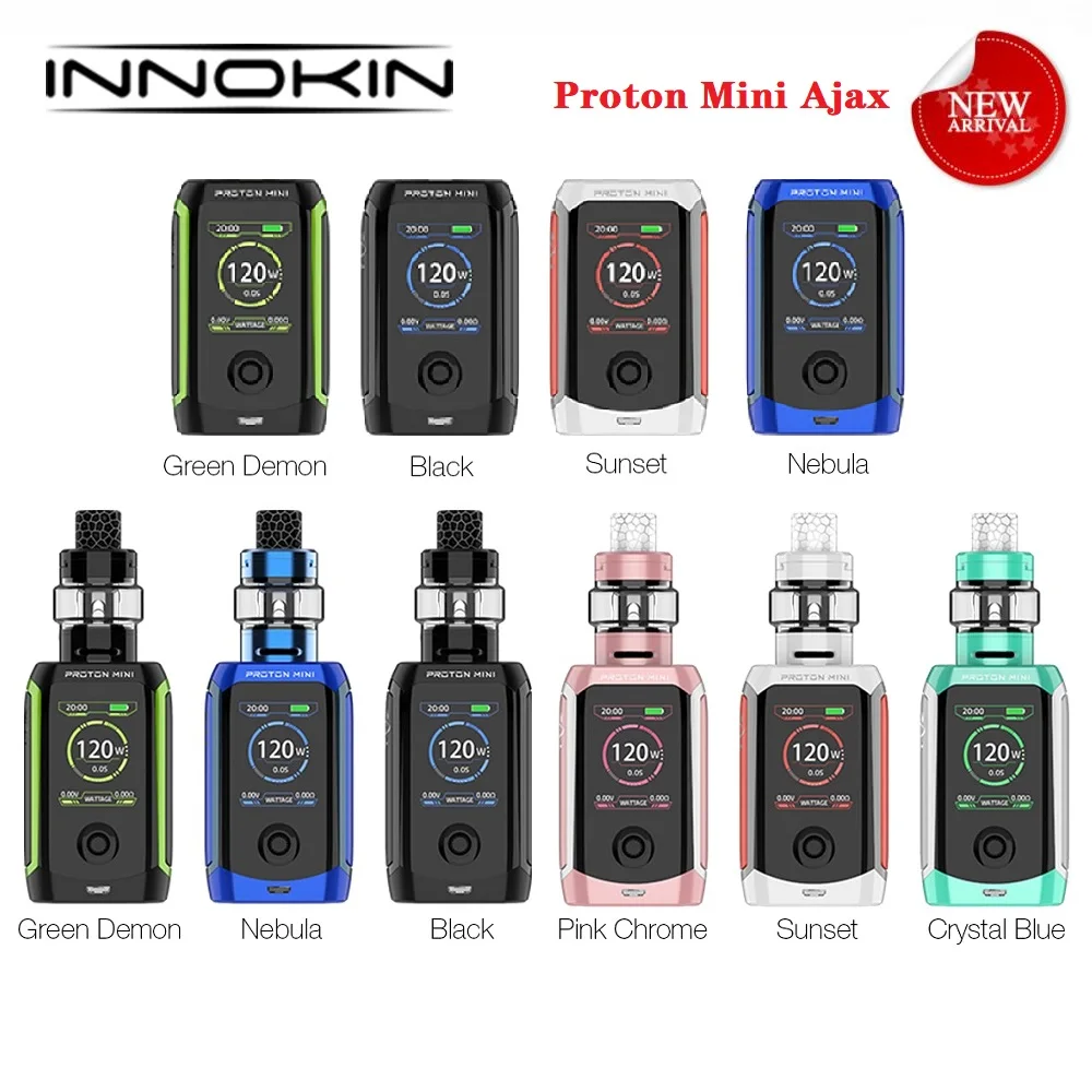 Оригинальный комплект Innokin Proton Mini Ajax 120 Вт wi-Fi/Встроенный бокс-мод 3400 мАч бак AJAX 5 мл