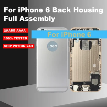 

100% Tested For iPhone 6 Housing Full Back Cover Battery Door Middle Chassis Frame Housings with Flex Cable NO WIFI NO Vibracall