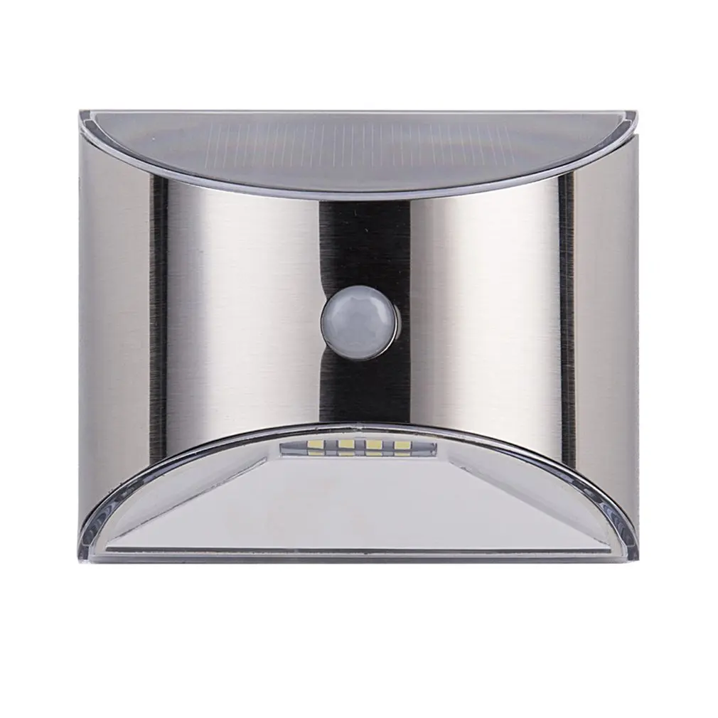 

Waterproof Solar Powered PIR Motion Sensor Light Stainless Steel Outdoor LED Wall Lamp for Garden Yard Pathway