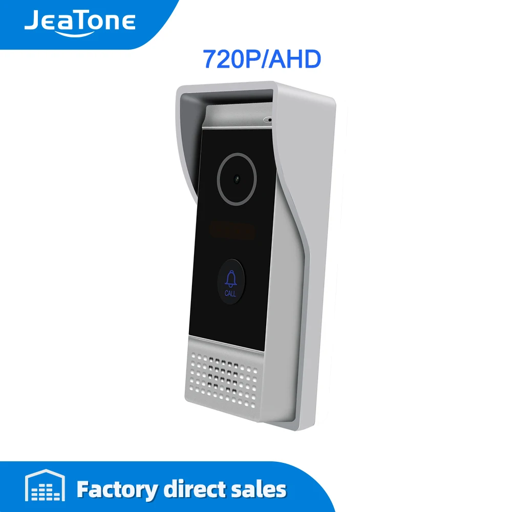 JeaTone 4-wired 720P/AHD Video Door Bell with 110 degree wide angle & IP65 Waterproof & Raincover