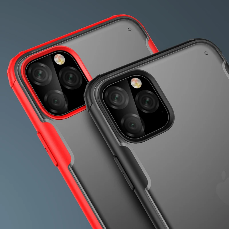 

Luxury Shockproof Cover For iPhone 11 Pro Case Fundas for iPhone X XR XS Max 8 7 6 6s Plus Case Transparent PC Cover TPU frame