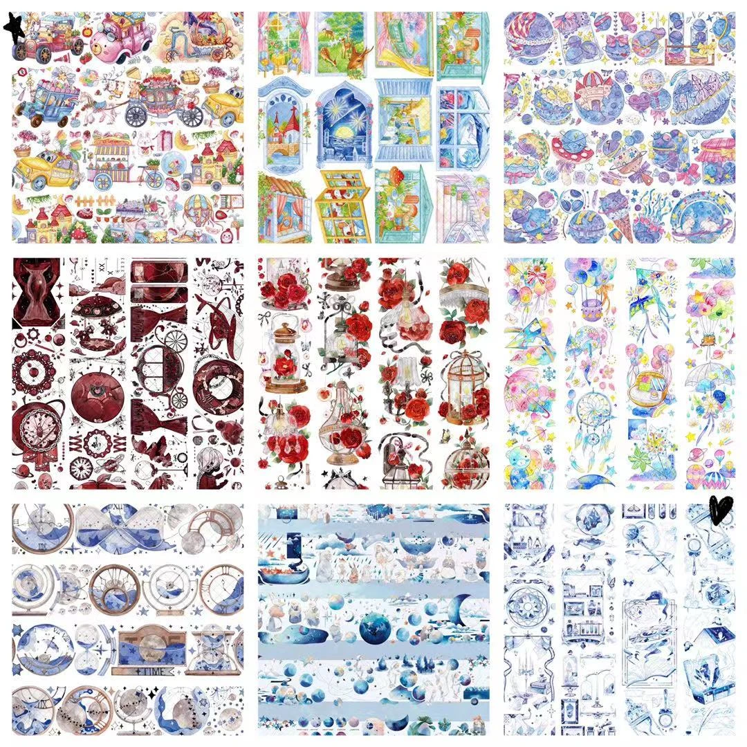 Vintage Plant Flower Grass Collection PET Tape for Card Making DIY