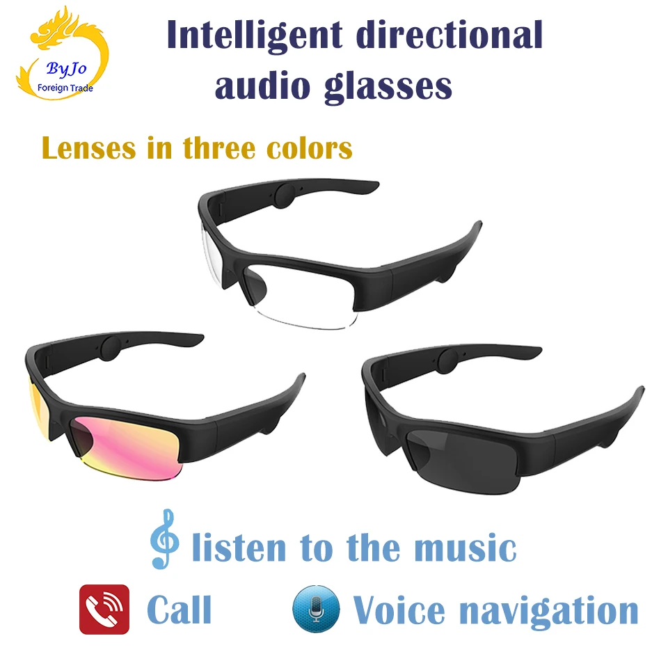 

New 5B Smart Glasses Bluetooth Sunglasses Open Audio Bluetooth glasses headset Sports Phone voice navigation