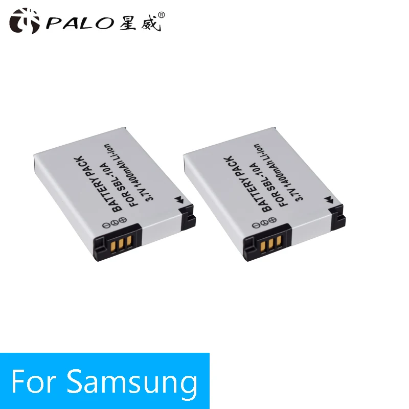 Пало 2 шт 1400 mAh SLB-10A SLB10A SLB 10A CameraBattery для SAMSUNG HMX-U10 HMX-U100 SL720 SL310W SL820 HZ15W HZ10W ES60