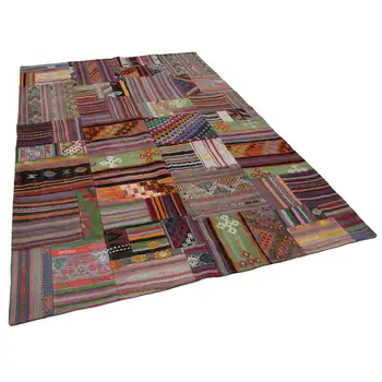 

202x300 Cm Multicolor Handmade Rugs Patchwork Rug-7x10 Ft