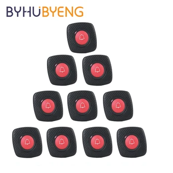 

BYHUBYENG 10Pcs Disability Emergency Call Restaurant Service Calling Paging System Pager Waterproof Wireless Waiter Button