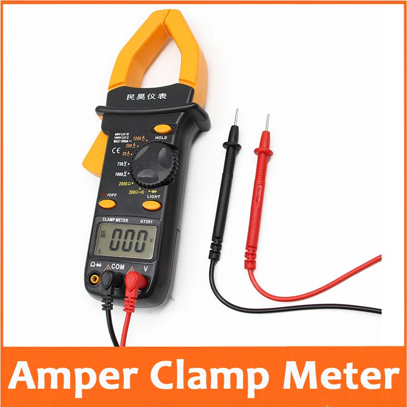 

Digital Amper Clamp Meter Multimeter Current Clamp Pincers Voltmeter Ammeter 1000A AC/DC Ohm Current Voltage Tester