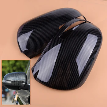 

CITALL Carbon Fiber Black Style Side Mirrors Rearview Cover Trim Fit for Mitsubishi Outlander PHEV 2017 2018 2019