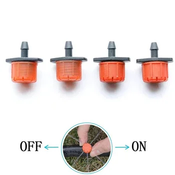 

100 Pcs Adjustable Irrigation Misting Micro Flow Dripper Drip Head Garden Hose Sprinklers Watering Tool FPing