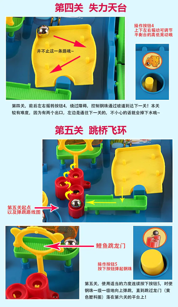 4-5-6 лет шарикоподшипник 3D лабиринт ролл-он дети Бекхэм 8 камера трек Приключения материковый Китай обучающая игрушка