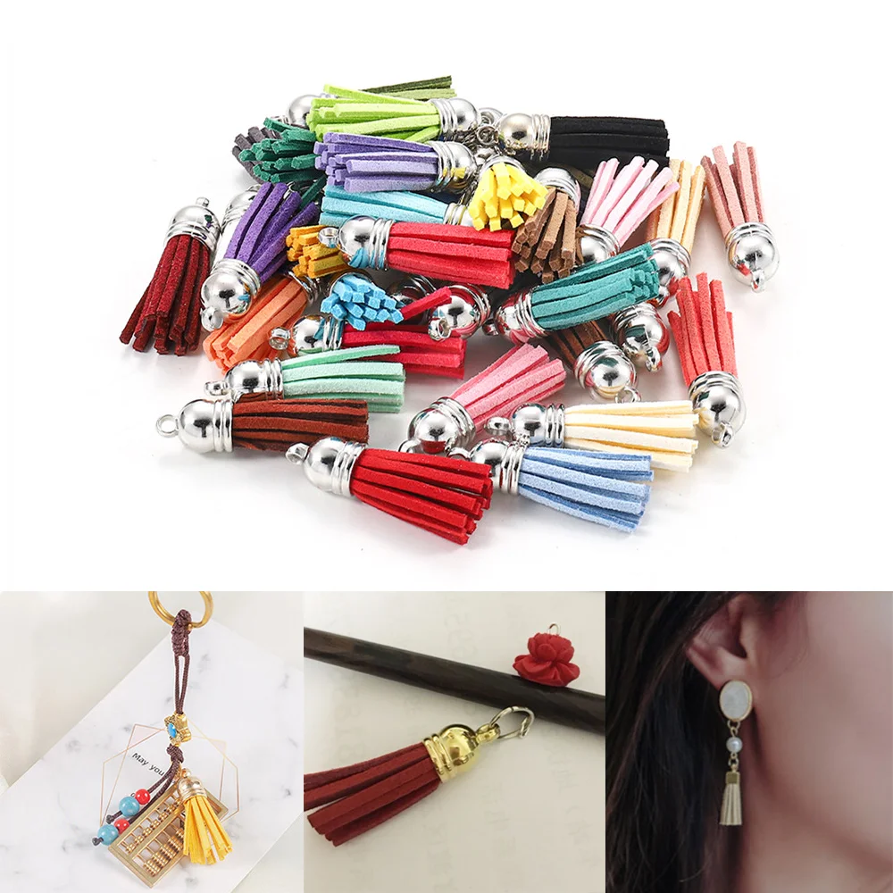 50pcs Tassel Pendant Keychain Tassels Tiny Tassels Earring Tassel Crochet  Tassels DIY Keyring Tassel Tassels for Crafts Handmade Tassels Bulk Jewelry