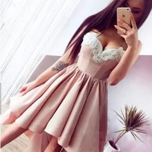 Кружевные розовые платья для выпускного вечера, милые короткие платья для выпускного вечера на заказ, vestidos cortos