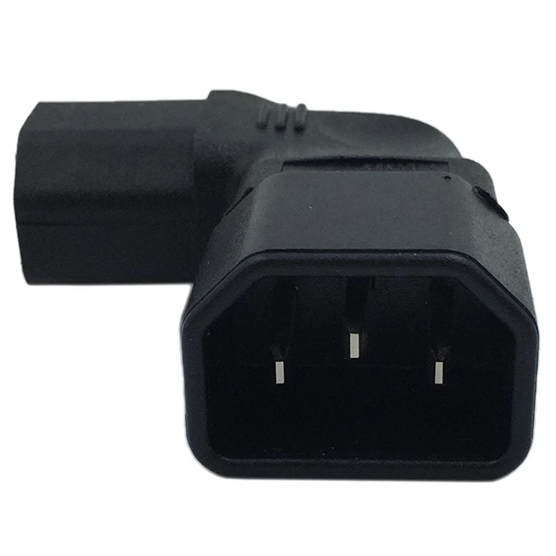 2 шт. правый/левый угол IEC 320 C14 3 контактный штекер к C13 женскому PDU PSU UPS адаптер