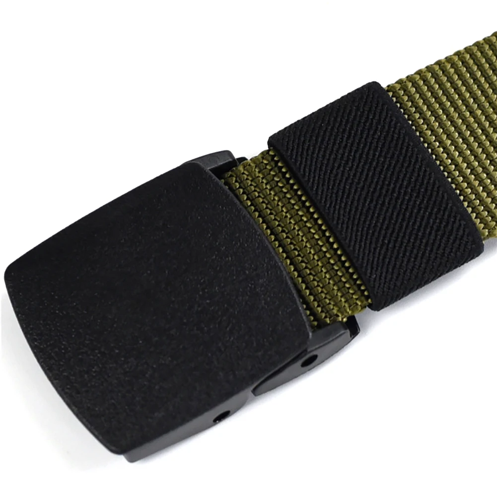 Нейлоновый ремень с автоматической пряжкой, мужские армейские тактические военные поясные холщовые ремни, одноцветные простые мужские ремни