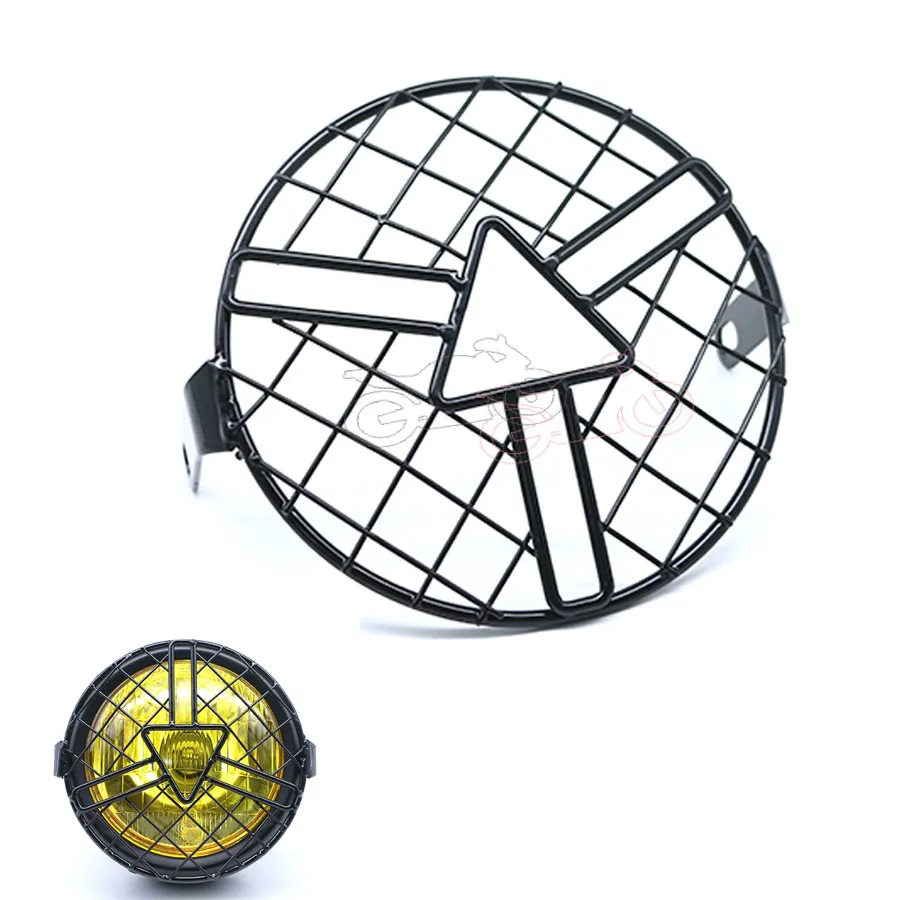 Винтажная металлическая маска протектор для мотоцикла Cafe Racer с боковым