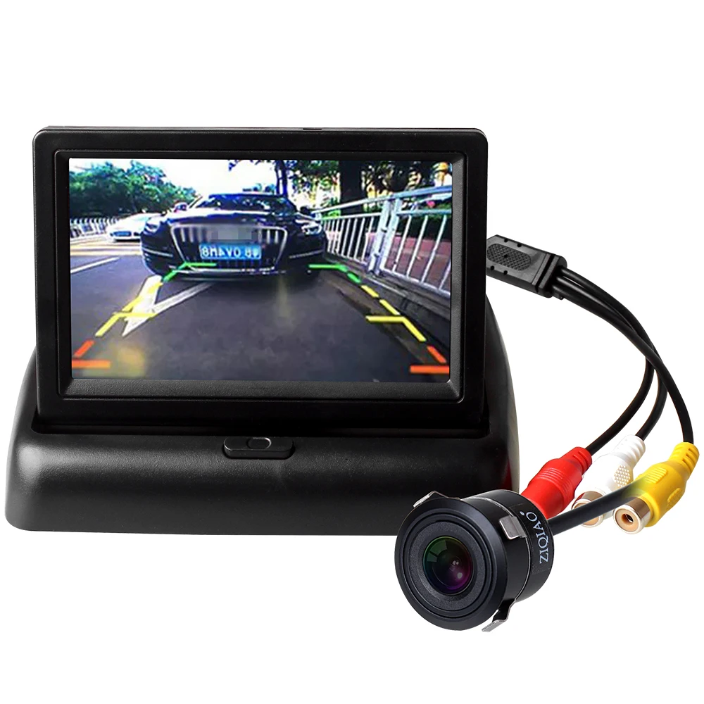 P03-016 Складной автомобильный монитор 4,3 дюймов TFT lcd дисплей обратная камера парковочная система для автомобиля заднего вида NTSC PAL - Цвет: P03-016