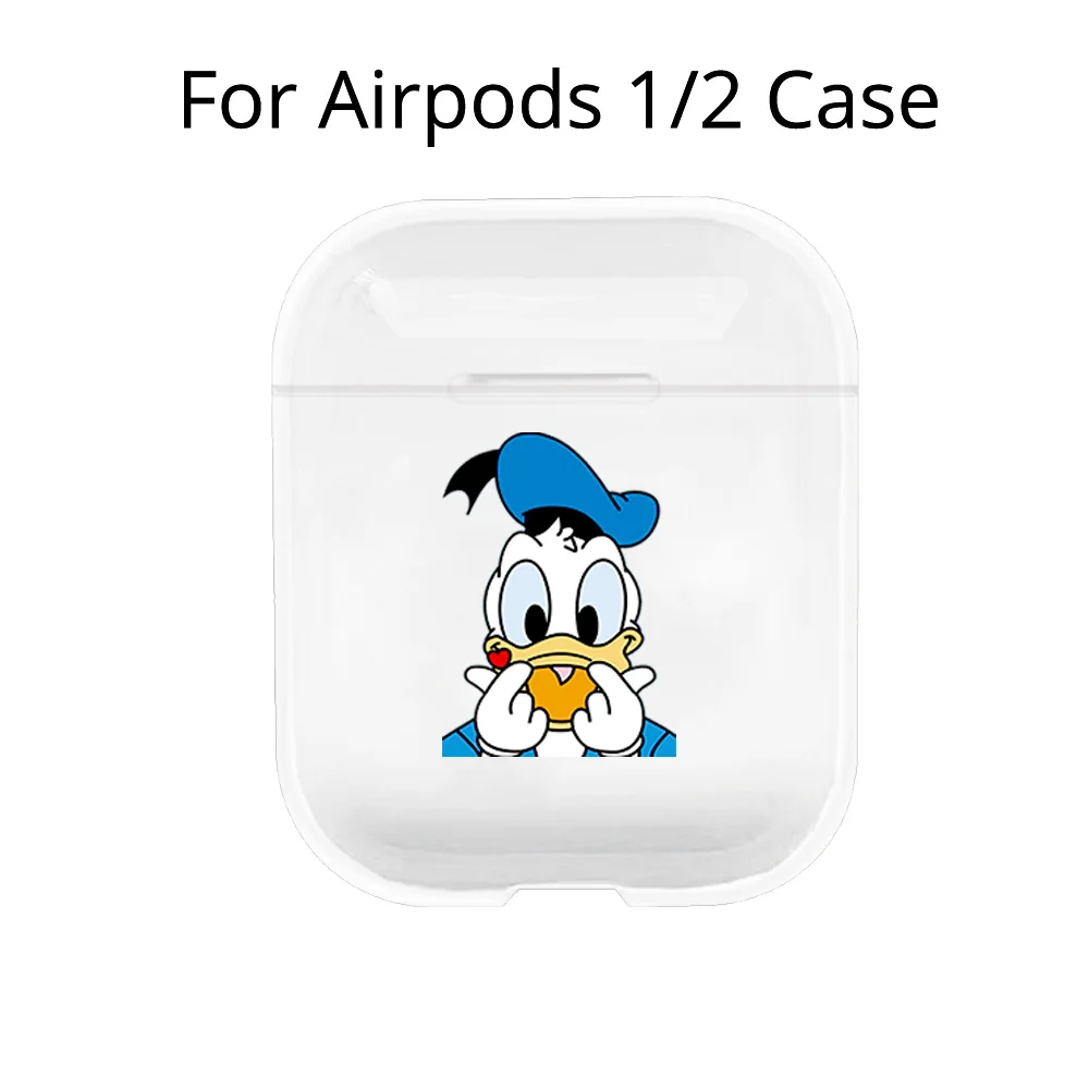 For Pods 1 2 PC7504 Чехол для Airpods 1/2, милый чехол для наушников AirPods, 1 чехол, Мультяшные Беспроводные аксессуары для Air pods 2, прозрачный жесткий чехол для ПК - Цвет: For Pods 1 2 PC7504