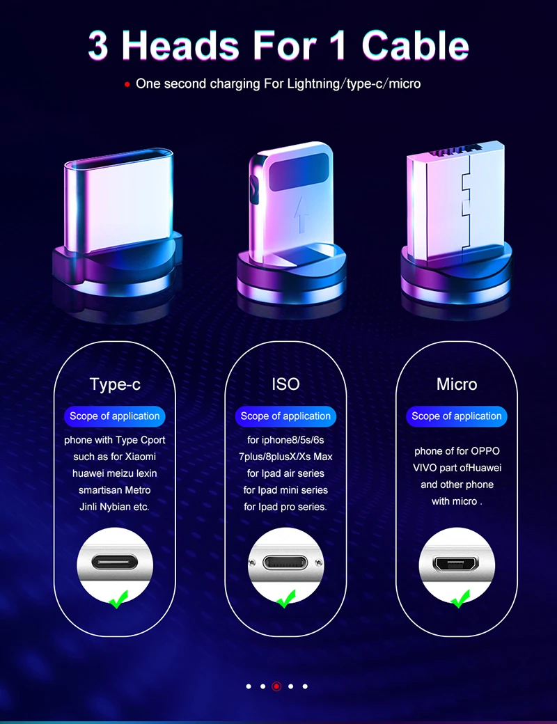 Магнитный зарядный кабель для быстрой зарядки Micro usb type-C кабель для iPhone samsung Xiaomi huawei tablet мобильный телефон Магнитный провод