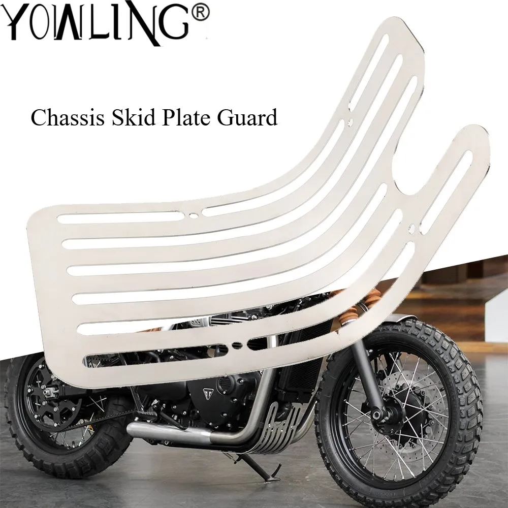 

CNC Chassis Skid Plate Guard For T100 T120 900 liquid 1200 Engine Protection
