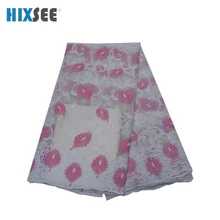 Вышитые нигерийские кружевные ткани тюль с блестками и бисером в кружевных тканях Сетчатое кружево сделано для женщин в красивом платье