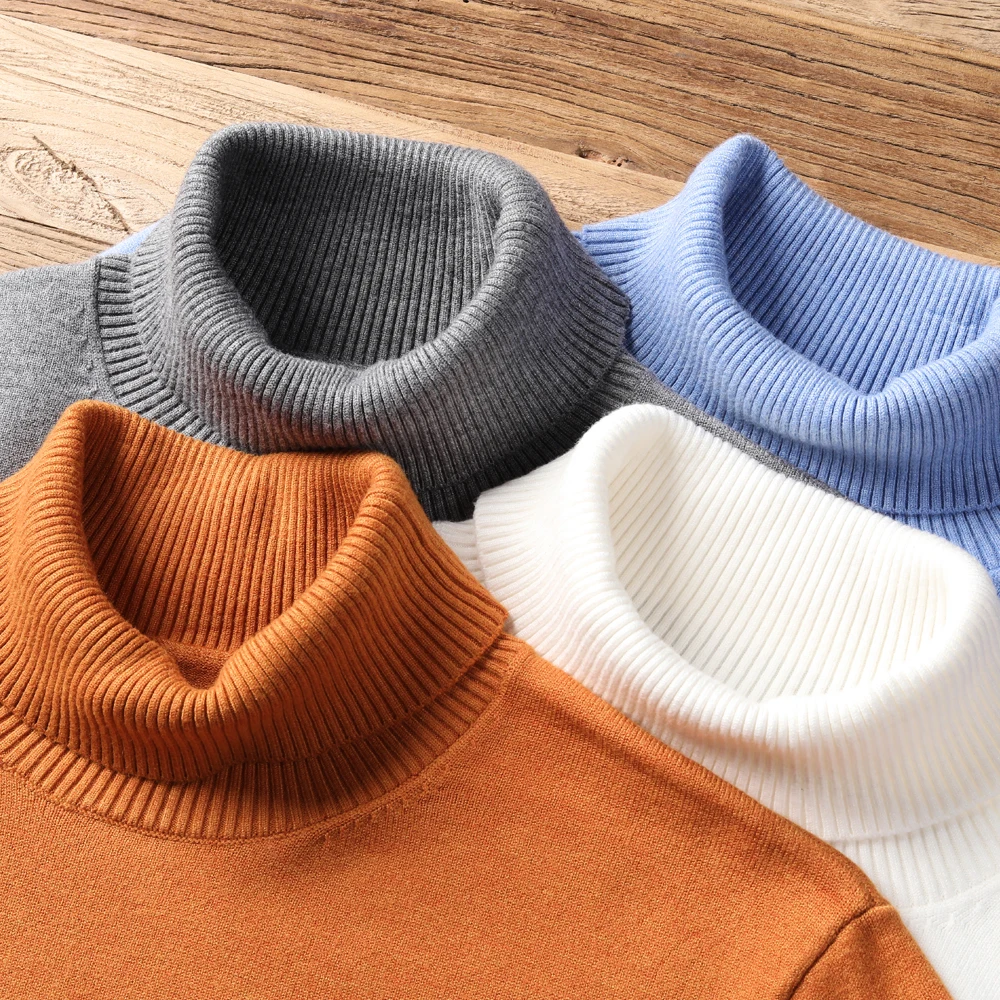 

2020 New Autumn Winter Men's Warm Turtleneck Sweater High Quality Fashion Casual Comfortable Pullover Thick Sweater Male Brand