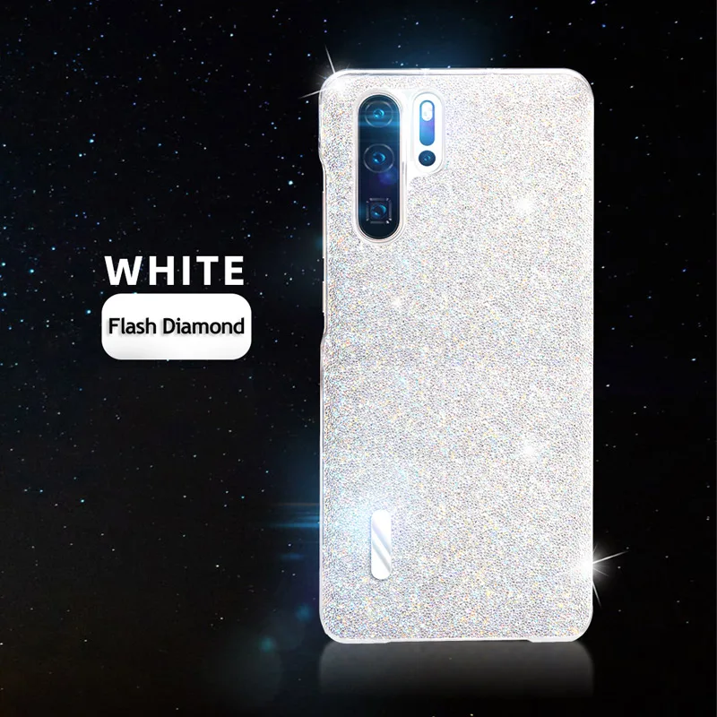 Для huawei P30 P30 Pro Чехол со звездами и бриллиантами защитный жесткий Гибридный чехол для телефона для девушек и женщин для huawei mate 20 30 Pro Чехол - Цвет: White
