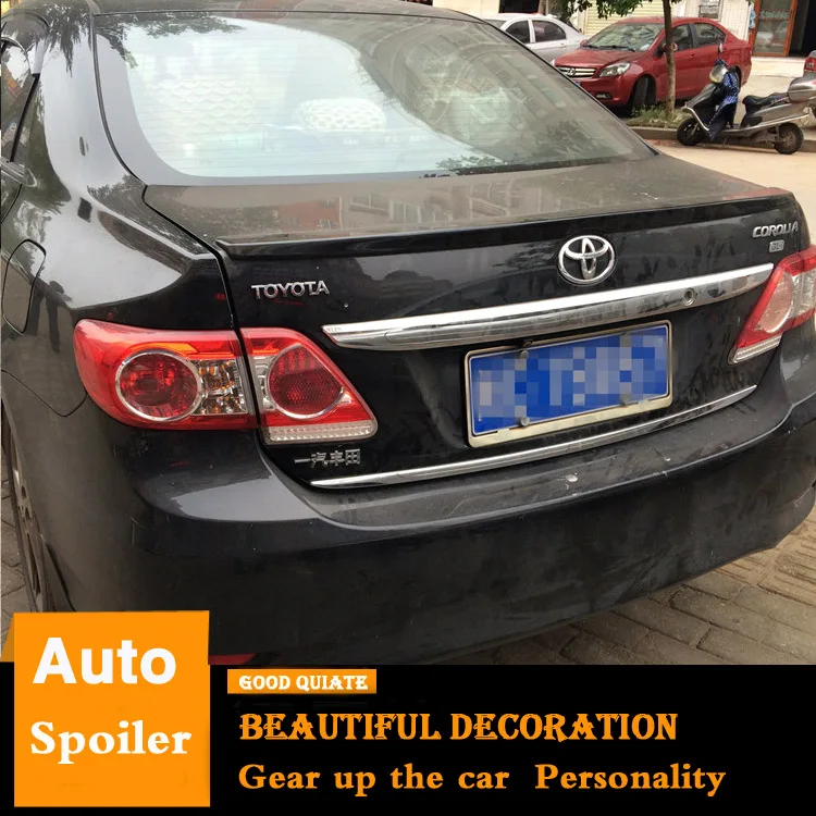 Спойлер для Toyota Corolla 2007 2013 Высокое качество абс материал заднее крыло автомобиля