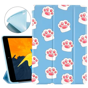 

iPad Cases For iPad Pro 11 2020 Funda Cute Cat Paw Soft Silicone Back Coque Protective Cover iPad 7th Generation Case For Mini 5