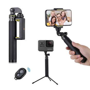 

Selfie Stick Kit Extendable Folding Aluminum Alloy Handheld Camera Phone Bracket Holder Monopod Tripod Adapter For GoPro Action