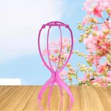 10 шт. подставка для парика держатель для головы пластиковый парик обучающий кронштейн Портативный Складной Пластиковый Регулируемый головной убор Парик Инструменты для укладки G1227