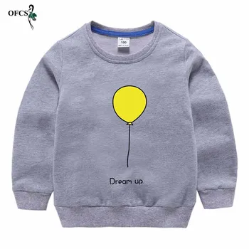 

Autumn Children Hoodies Long Sleeve T-shirt Cartoon Balloon Print School Baby Fleece Handsome Kids Boy Sweatshirt 2-12Y 10Color