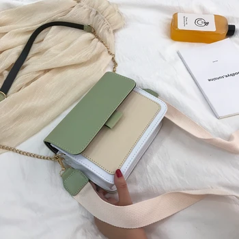 

2020 Woman Small Shoulder Bag with Chain Messenger Handbag Designer Vintage Purses Strap Pu Leather Crossbody Bag for Women