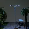 1:87/1:100 Scale Model 4 LED Luminous Street Lamp Lamppost Landscape Light DIY Train Model Decoration Sand Table Model 6