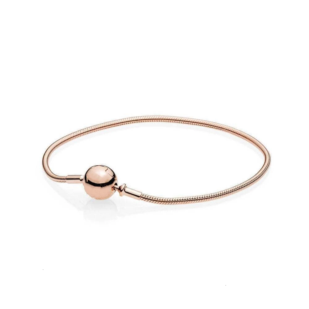 586000 Серебряный браслет 925, ювелирный магазин Boho Bijoux, рождественский подарок, розовое золото - Окраска металла: 586000
