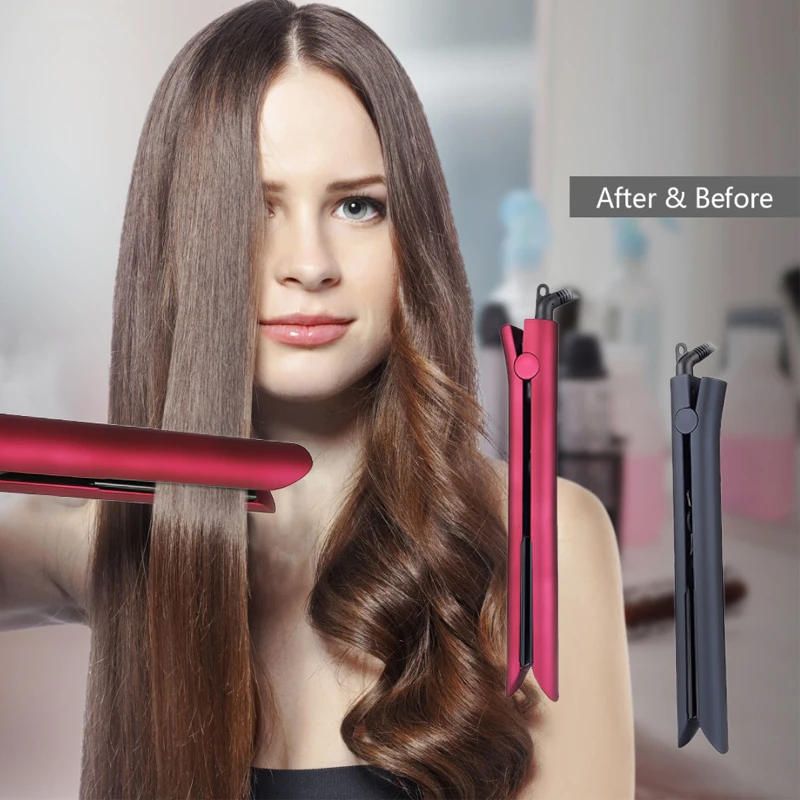 

Hair Straightener Hair Drier Curling Iron Hair Curler Portable Fashion TWO in One Curl Machine Regulating Temperature